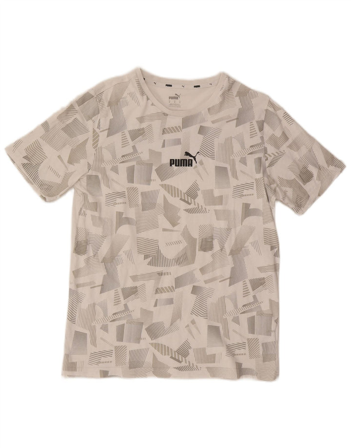 Tricou grafic pentru bărbați Puma Top Medium White Geometric Bumbac