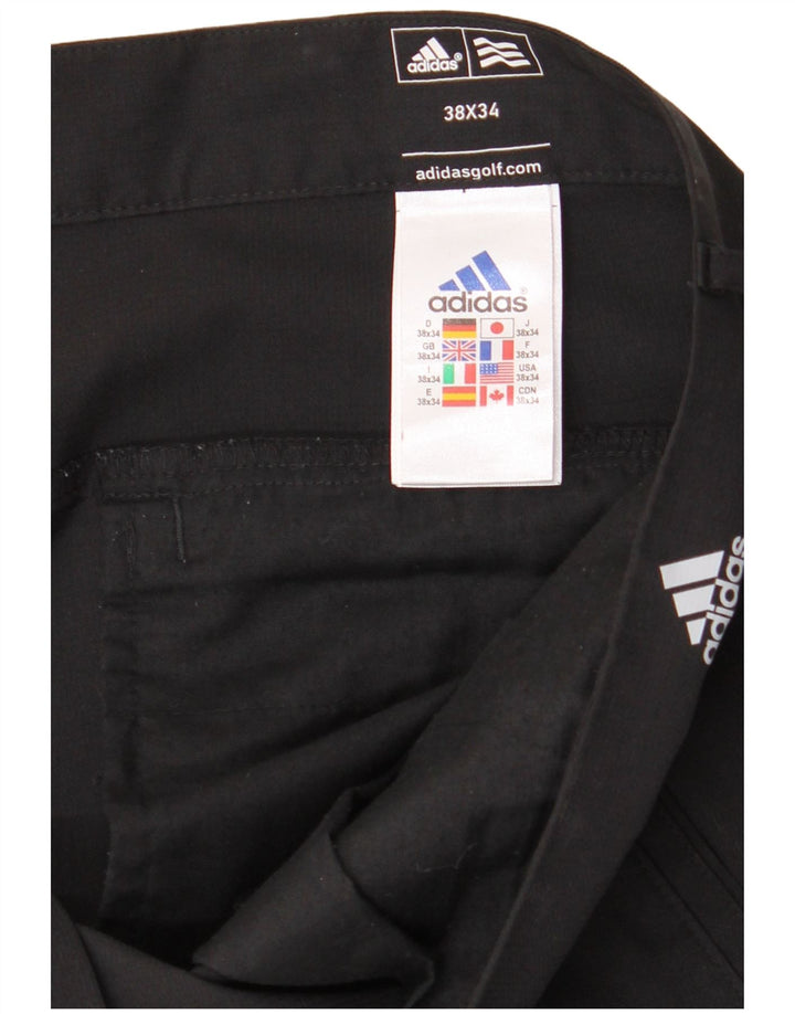 Pantaloni chino drepți ADIDAS Adizero pentru bărbați L38 L34 Poliester negru