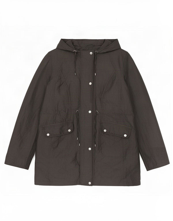 Jachetă parka cu glugă pentru femei Marks & Spencer UK 14, mare, gri din poliamidă