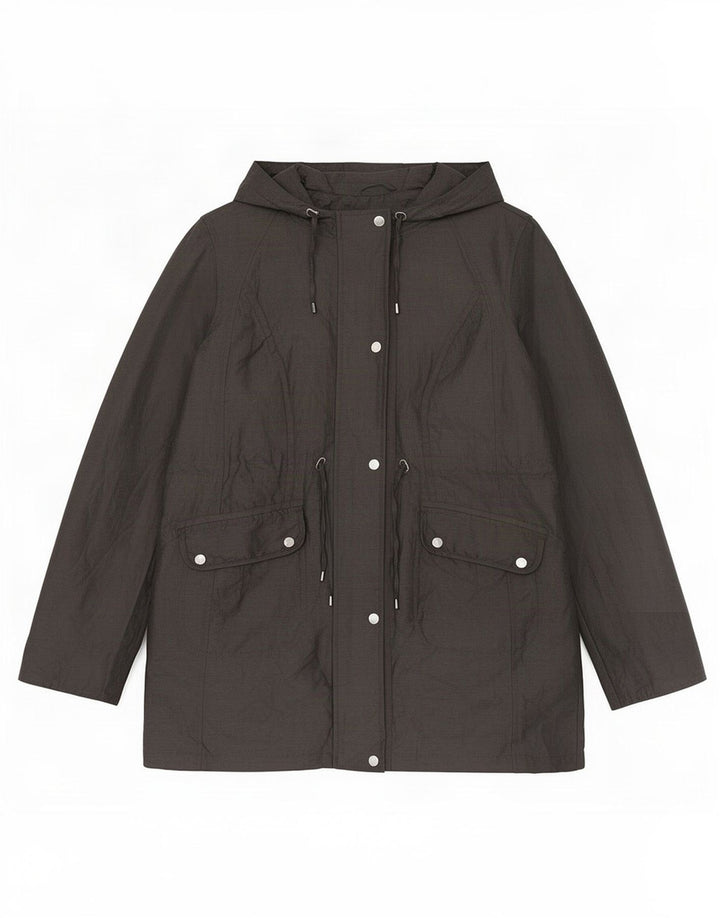Jachetă parka cu glugă pentru femei Marks & Spencer UK 14, mare, gri din poliamidă
