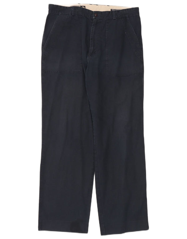Pantaloni chino drepți pentru bărbați Navigare IT 52 XL W34 L32 bleumarin bumbac