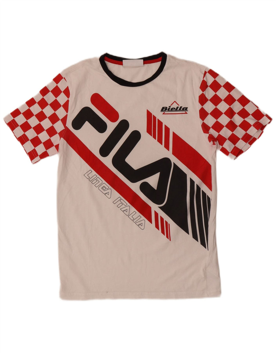 Tricou cu grafică pentru bărbați Fila Top Mic Alb Geometric Bumbac