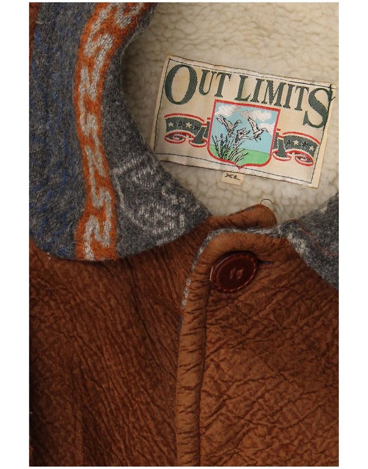 Jachetă Sherpa pentru bărbați VINTAGE UK 42 XL Bleumarin Fair Isle