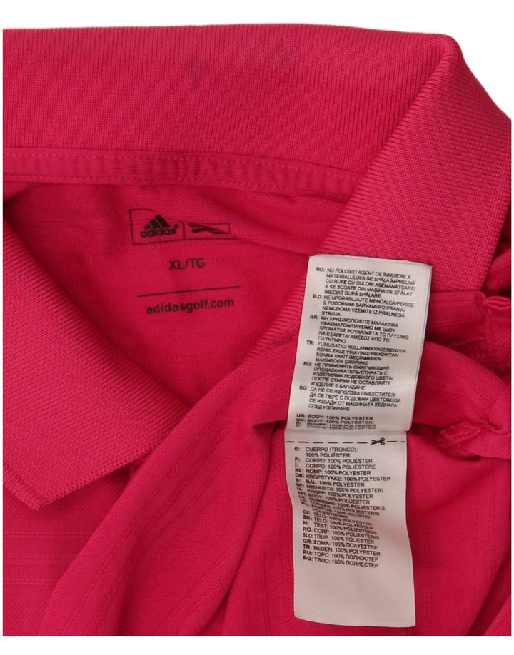 Tricou polo pentru bărbați Adidas XL roz poliester