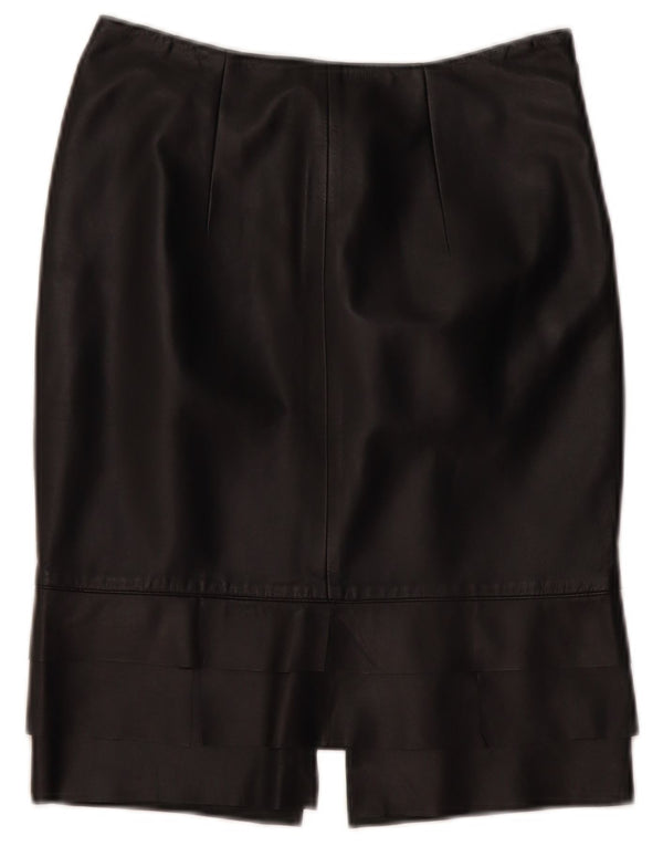 ROBERTA SCARPA Fusta pentru femei cu talie înaltă US 6 Medium W26 Piele neagră