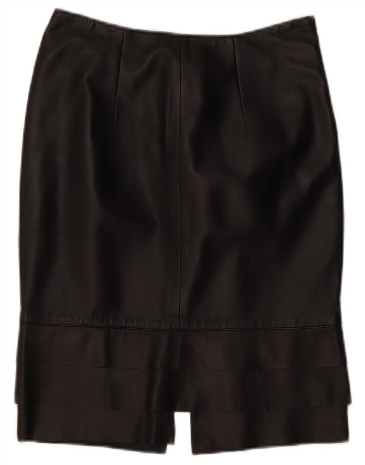 ROBERTA SCARPA Fusta pentru femei cu talie înaltă US 6 Medium W26 Piele neagră