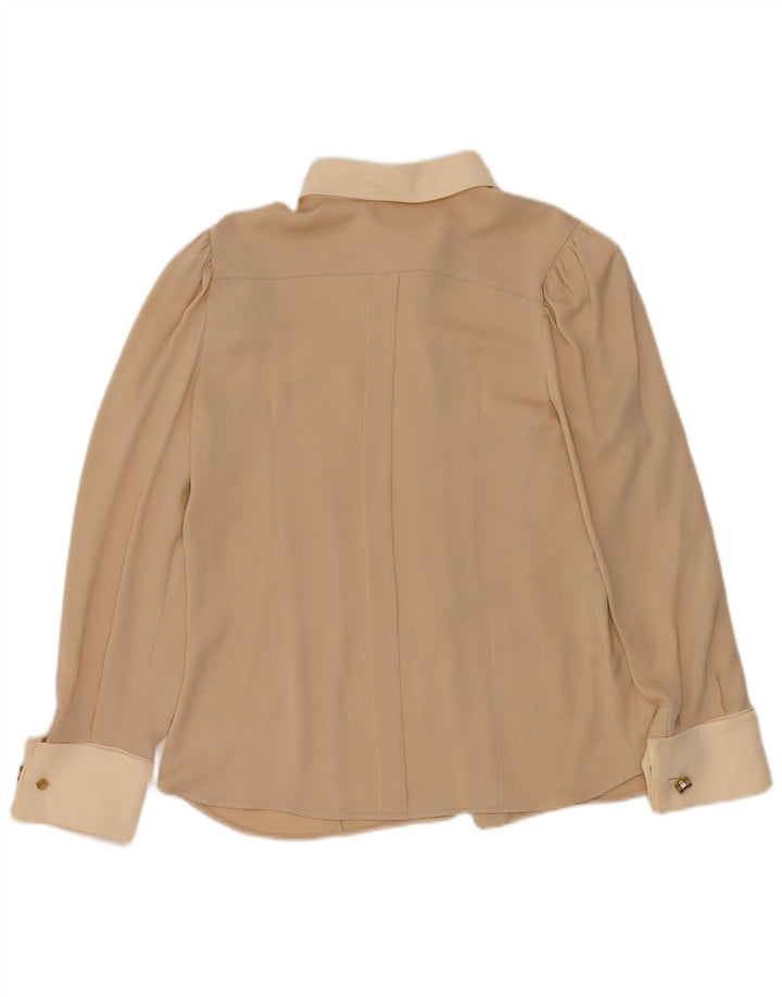 Bluză cămașă pentru femei Max Mara UK 10 Mic Bej Colorblock