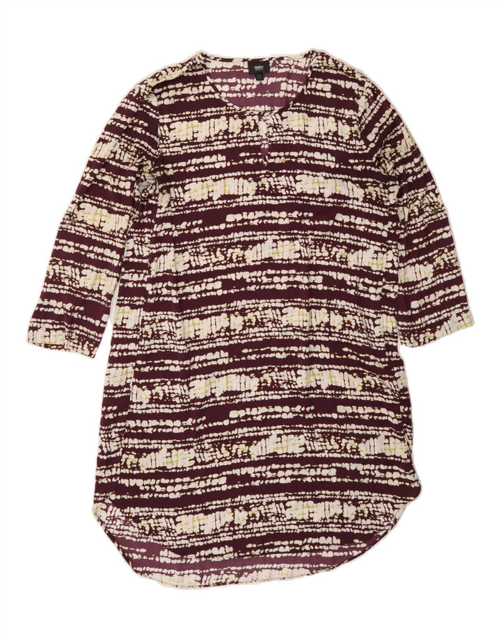MOSSIMO Womens 3/4 Sleeve Shift Dress UK 18 XL Purple Striped Polyester Vintage Mossimo and Second-Hand Mossimo from Messina Hembry 