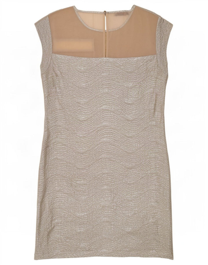 Rochie Oasis pentru femei UK 12 Medium Silver Chevron Poliester