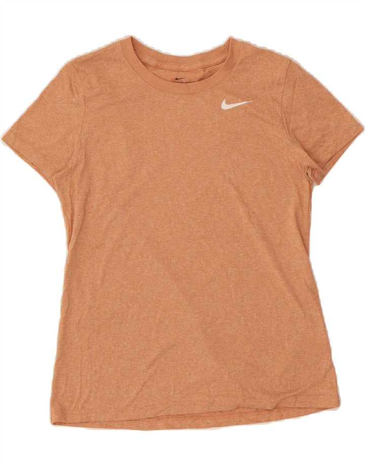 ADIDAS Womens Dri Fit T-Shirt Top UK 10 Small Orange Polyester Vintage Adidas and Second-Hand Adidas from Messina Hembry 