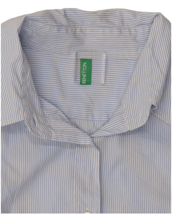 Cămașă Benetton pentru femei UK 12 Medium Blue Striped