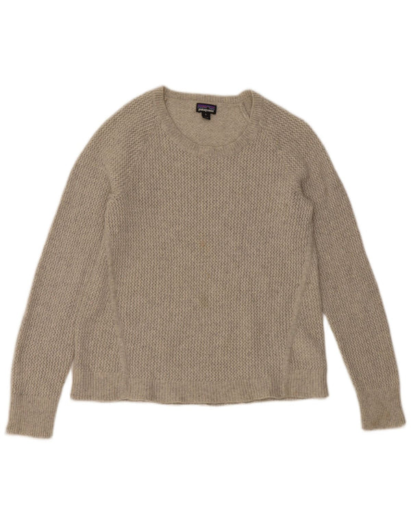 Pulover Patagonia pentru femei cu decolteu rotund UK 10 Small Grey Cashmere