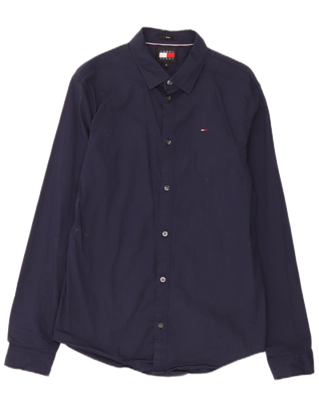 Cămașă subțire pentru bărbați Tommy Hilfiger, bumbac mediu albastru bleumarin