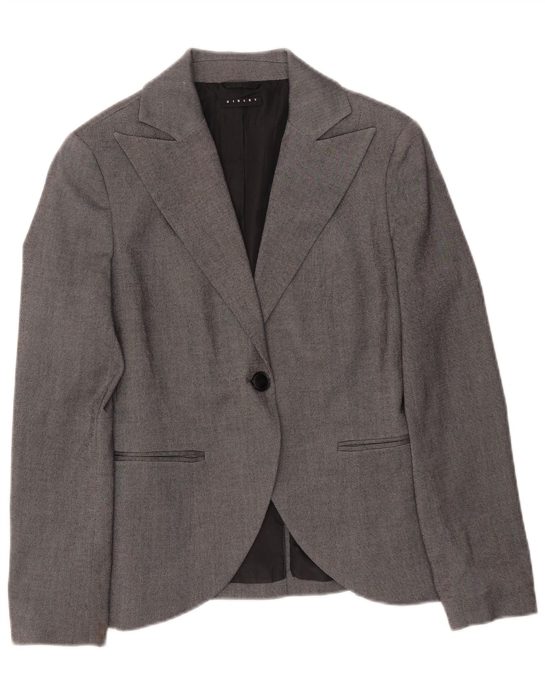 Jachetă blazer pentru femei Sisley 1 buton UK 8 Small Gri