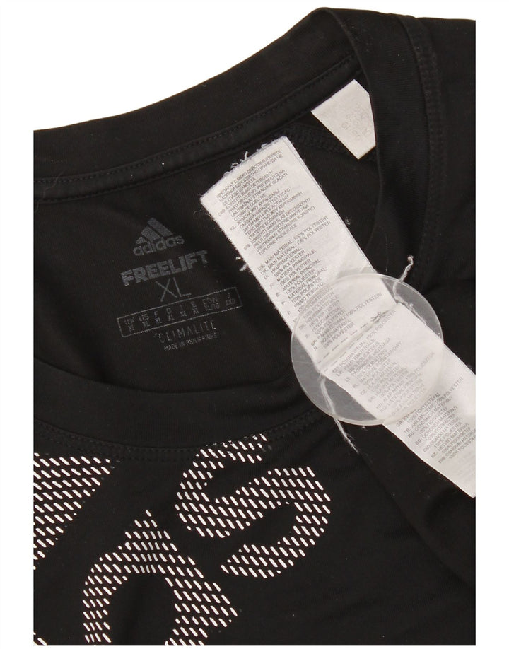 Tricou Adidas Climalite Graphic Top XL Poliester Negru