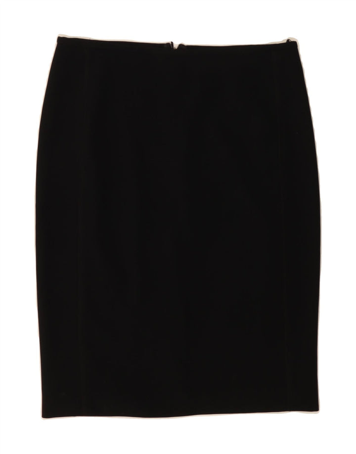 MAX MARA Womens Pencil Skirt UK 8 Small  Black Polyester Vintage Max Mara and Second-Hand Max Mara from Messina Hembry 