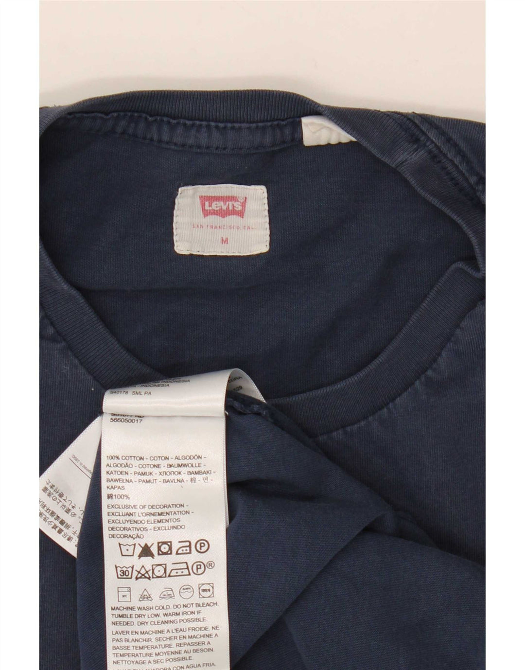 Tricou pentru bărbați Levi's Top mediu din bumbac bleumarin