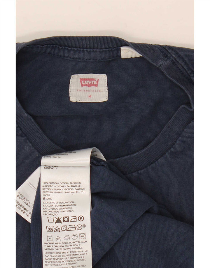 Tricou pentru bărbați Levi's Top mediu din bumbac bleumarin