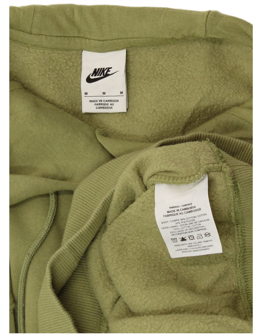 Pulover supradimensionat pentru femei NIKE UK 14 bumbac verde mediu
