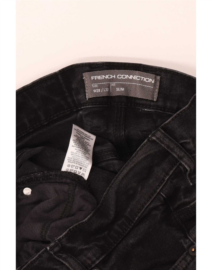 Blugi slim pentru bărbați French Connection W28 L32 bumbac negru