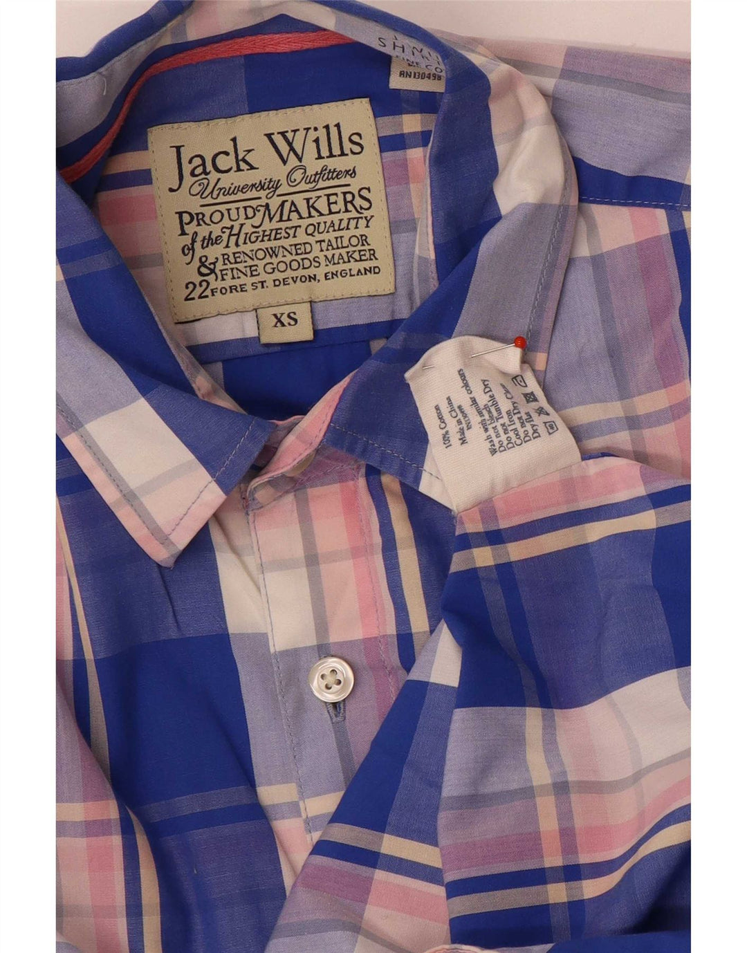 Cămașă pentru bărbați Jack Wills XS Blue Check Bumbac