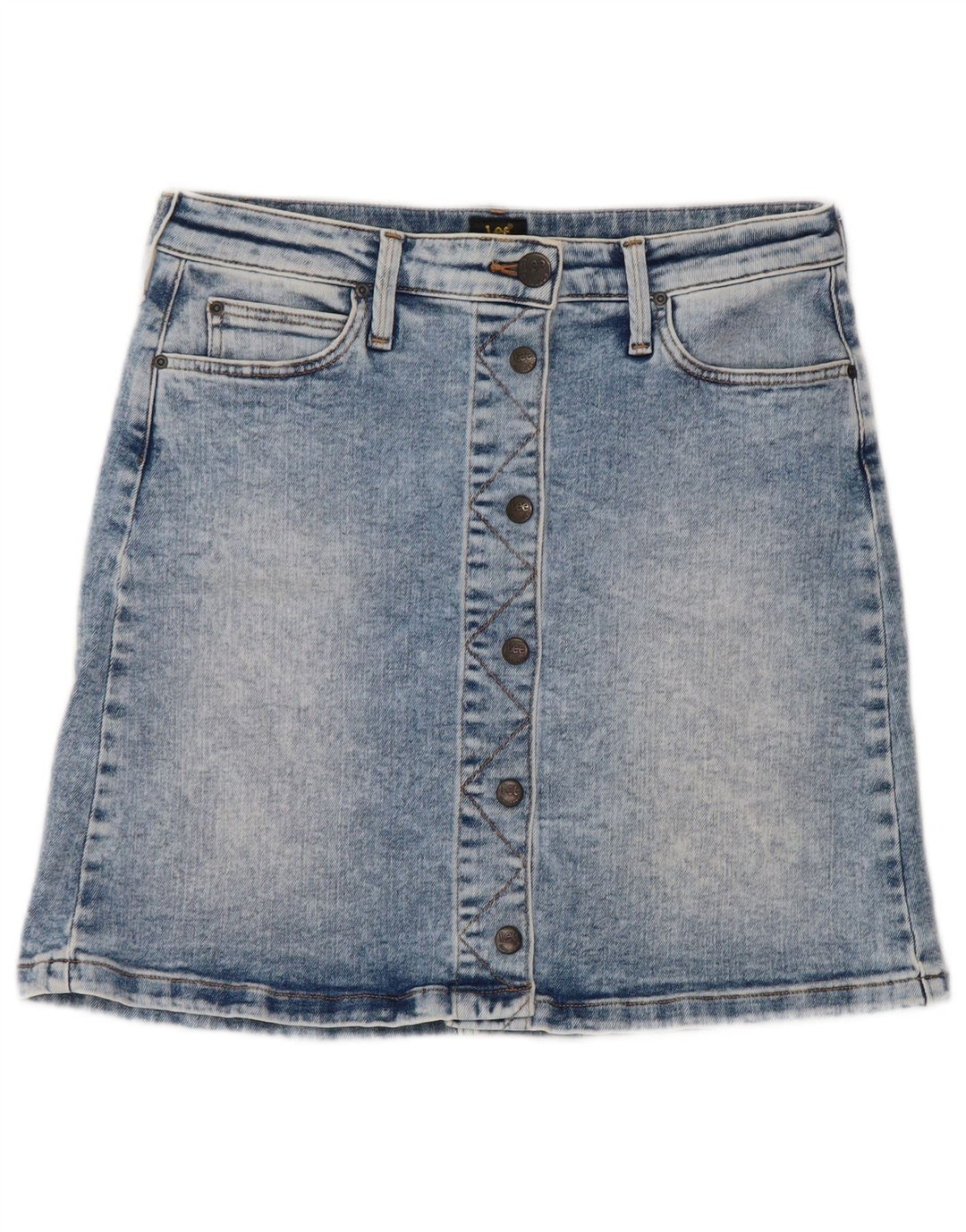 Fustă A-Line LEE denim pentru femei W29 bumbac albastru mediu