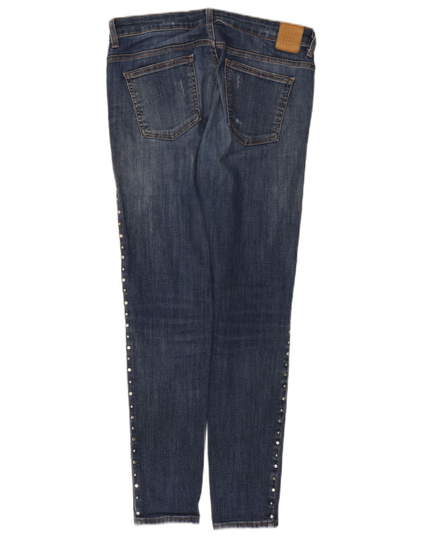 Blugi skinny distressed pentru femei Zara EU 40 Medium W30 L29 Albastru