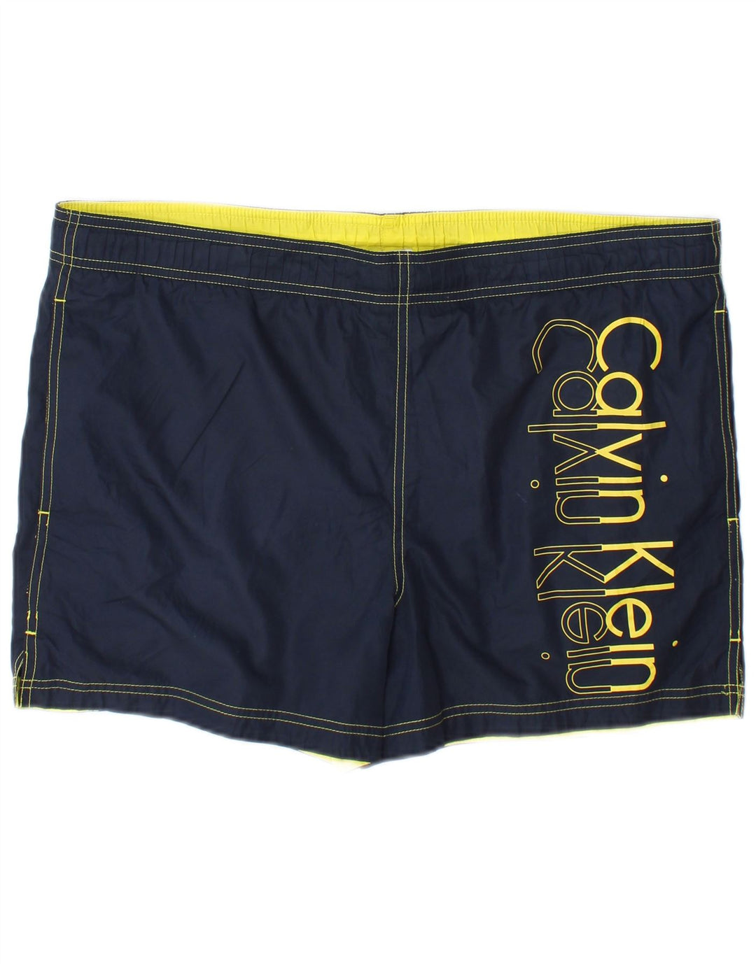 Pantaloni scurți de înot grafic Calvin Klein pentru bărbați, poliester mediu albastru bleumarin