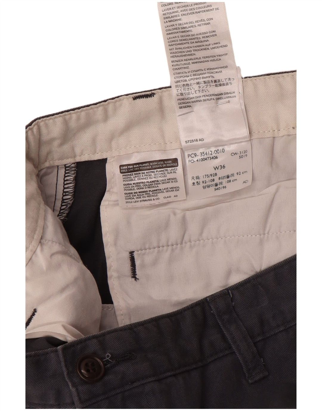 Pantaloni scurți chino Dockers pentru bărbați W36, bumbac gri mare