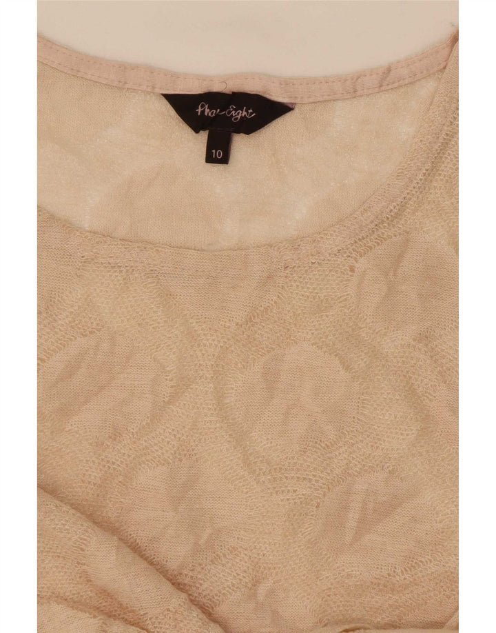 Phase Eight Top pentru femei cu mâneci 3/4 UK 10 Small Bej