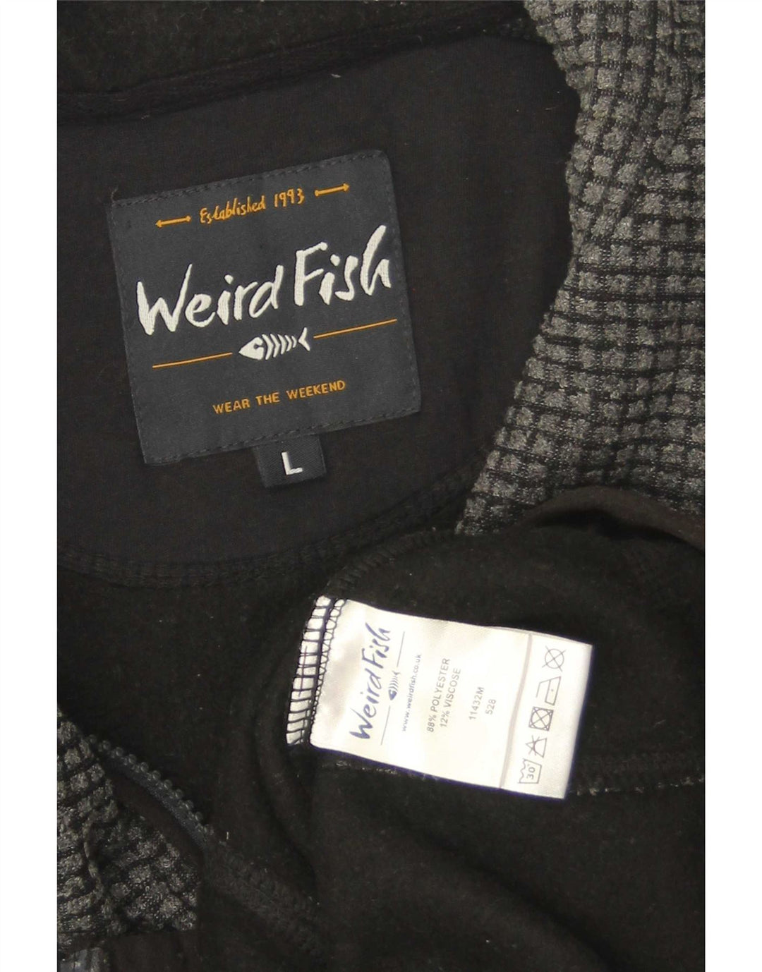 Jachetă din lână pentru bărbați Weird Fish UK 40, mare, gri, poliester
