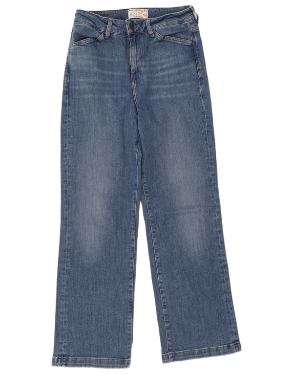 Fat Face Blugi Elise pentru femei cu talie înaltă, cu picioare largi, UK 10 Mici W30 L30 Albastru