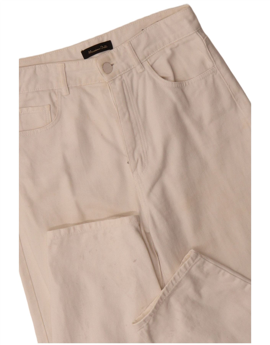 MASSIMO DUTTI Blugi conici pentru femei cu talie înaltă EU 36 XS W26 L28 alb