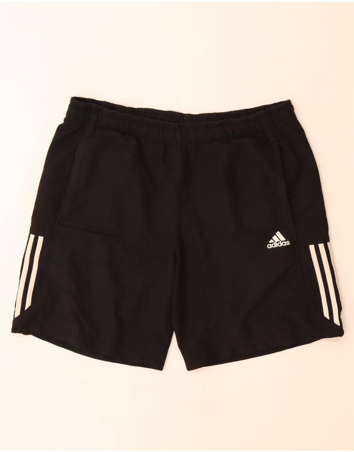 Pantaloni scurți sport pentru bărbați Adidas Climalite, poliester mediu negru