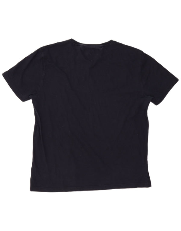 TOMMY HILFIGER Tricou grafic Slim Fit pentru bărbați Top 2XL Bumbac bleumarin