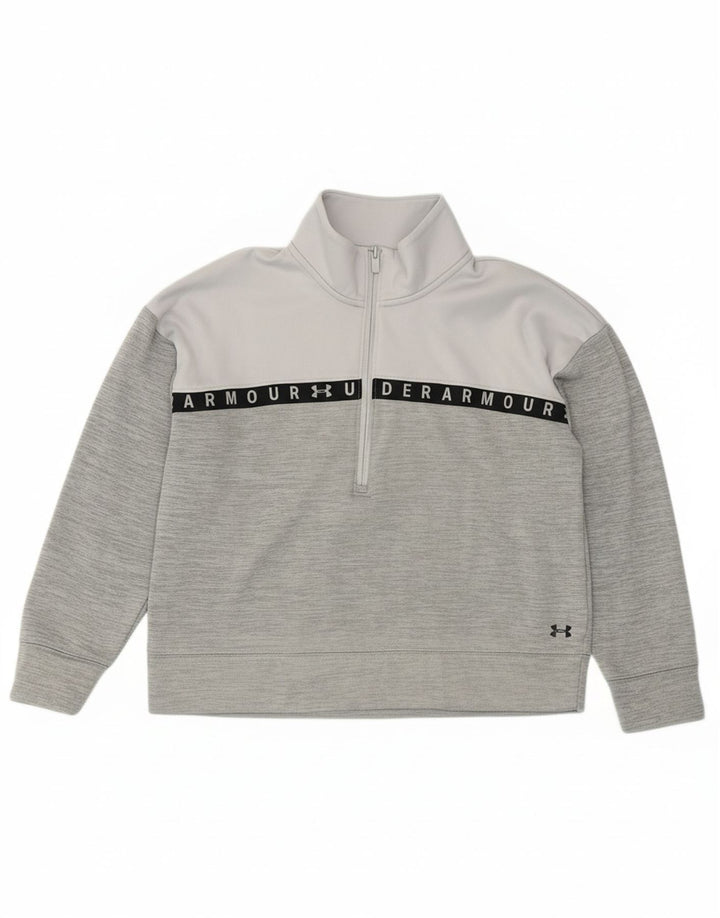 UNDER ARMOUR Womens Graphic Sweatshirt Jumper UK 14 Medium Grey