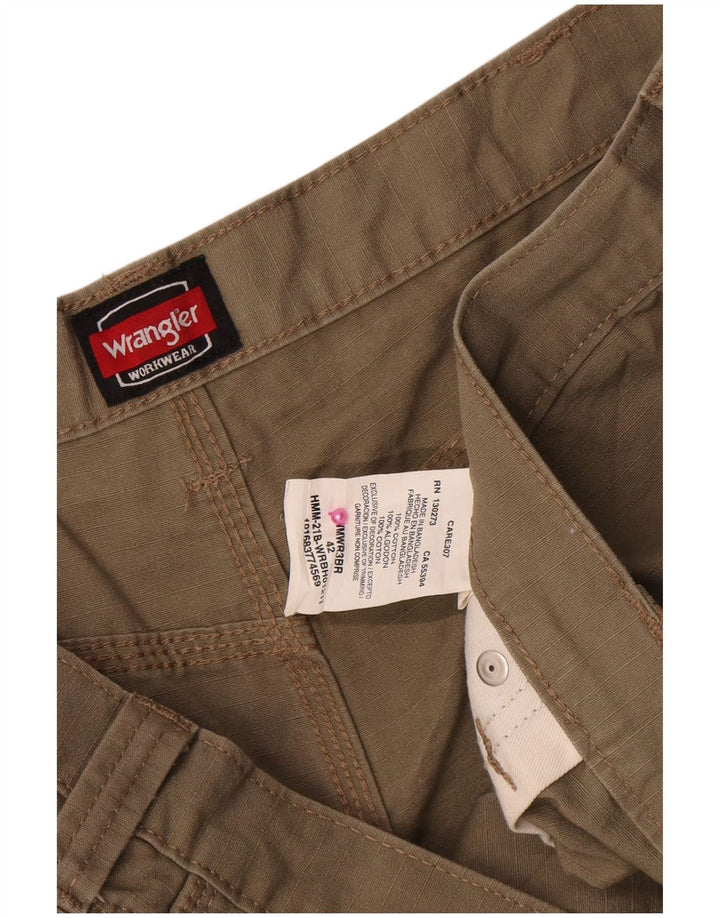 Pantaloni scurți cargo Wrangler pentru bărbați W42 2XL bumbac kaki