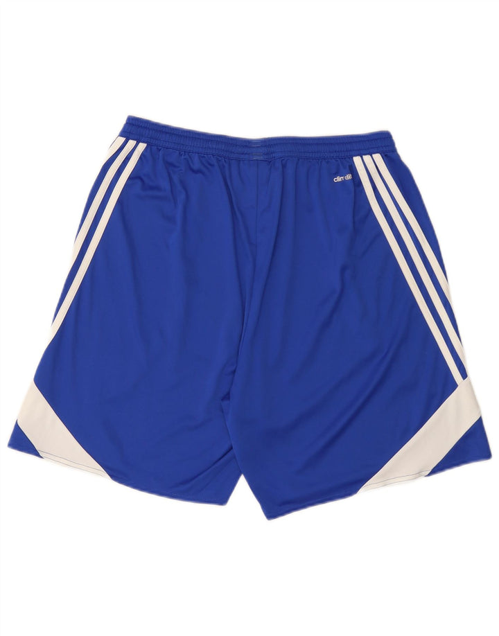 Pantaloni scurți sport pentru bărbați Adidas Climalite, mari, albastru, poliester color bloc