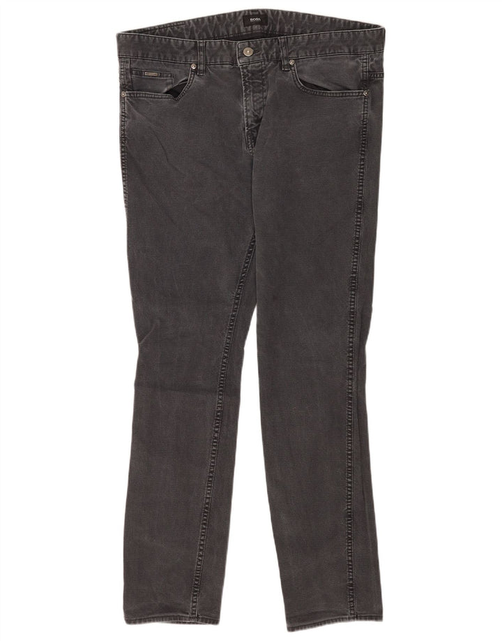 Blugi slim pentru bărbați Hugo Boss W36 L32 bumbac gri