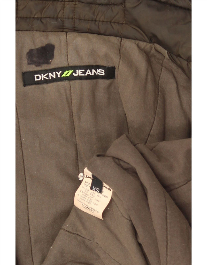Palton căptușit pentru femei Dkny UK 6 XS bumbac kaki