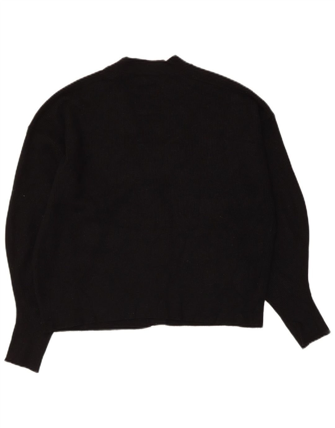 Pulover ZARA pentru femei Crop Cardigan UK 14 Medium Black Viscose