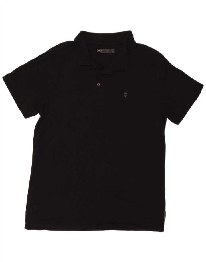 FRENCH CONNECTION Tricou polo pentru bărbați XL bumbac negru