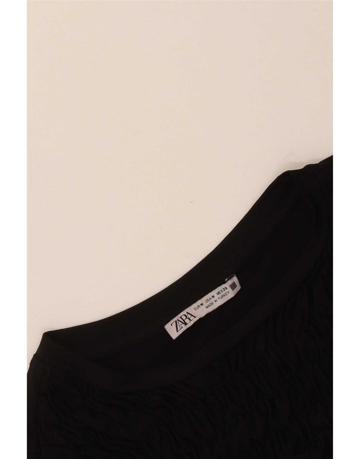Rochie Maxi cu mânecă lungă pentru femei Zara UK 12 Medium Black