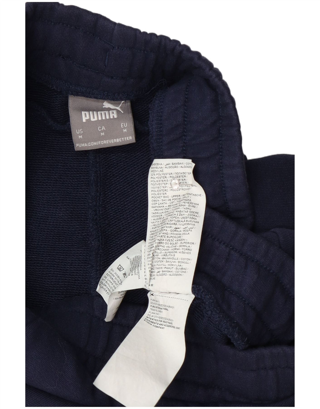 Pantaloni scurți sport grafic Puma pentru bărbați, bumbac mediu albastru bleumarin