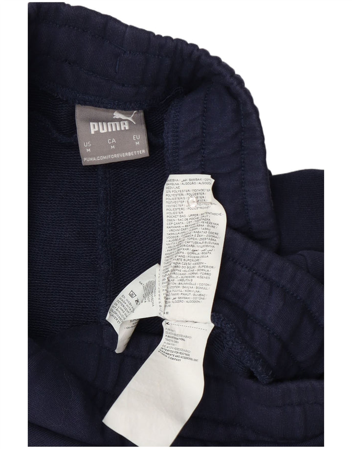Pantaloni scurți sport grafic Puma pentru bărbați, bumbac mediu albastru bleumarin