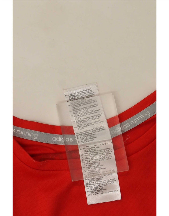 Tricou grafic pentru alergare Adidas pentru femei Top UK 12/14 Poliester portocaliu mediu