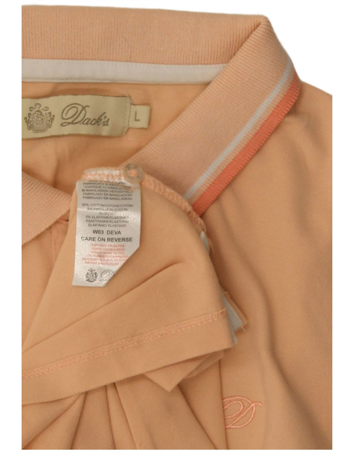 Tricou polo Dack's pentru femei UK 14 mare bumbac portocaliu
