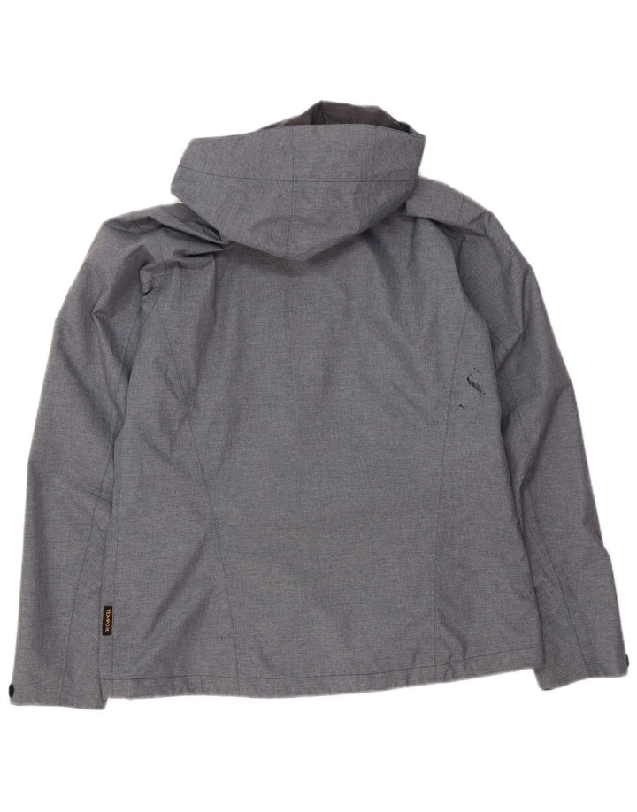 Jachetă impermeabilă cu glugă pentru femei JACK WOLFSKIN UK 12 Poliester gri mediu