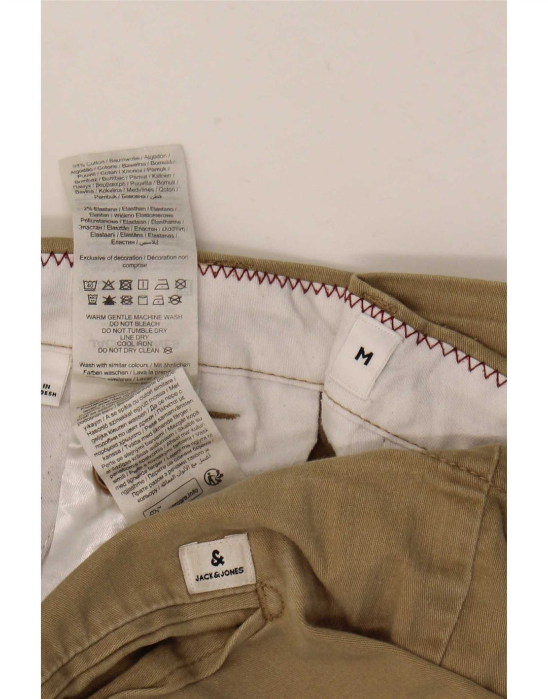 Pantaloni scurți chino obișnuiți Jack & Jones pentru bărbați, mediu W32, bumbac kaki