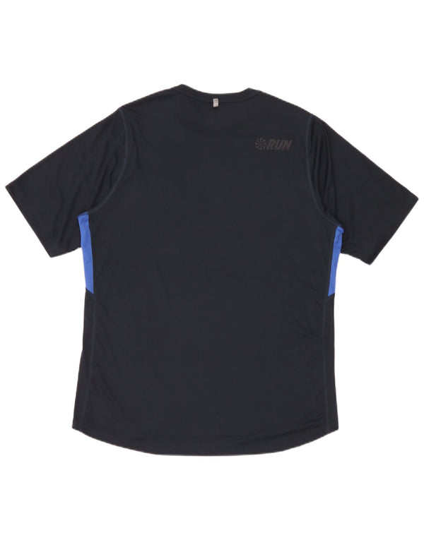 Tricou pentru bărbați Nike Dri Fit Top mare, albastru bleumarin, color block